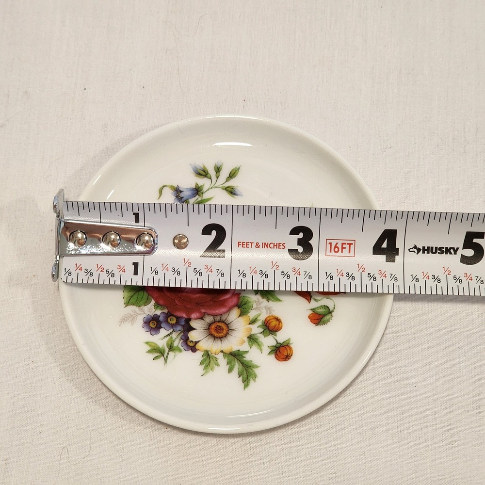 Vintage Furstenberg West Germany Floral Porcelain Coasters Dupping Plates Set 4 - Picture 5 of 5